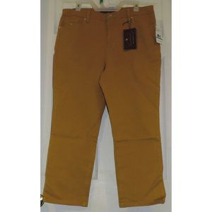 NWT Gloria Vanderbilt stretch jeans saffron yellow Size 16P